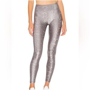 Koral LIKE NEW Reptile Drive High Rise Infinity Leggings Matte Grey Snakeskin XS